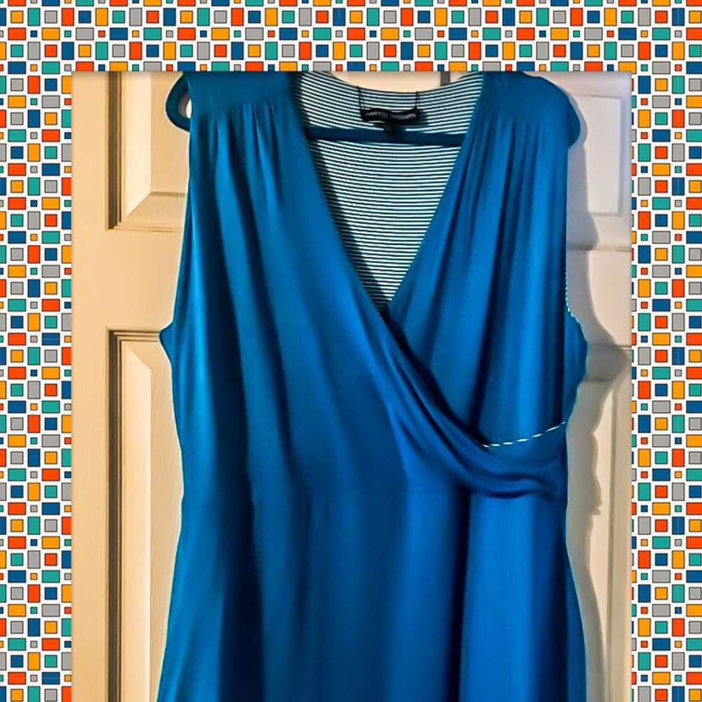 Reversible faux wrap dress
